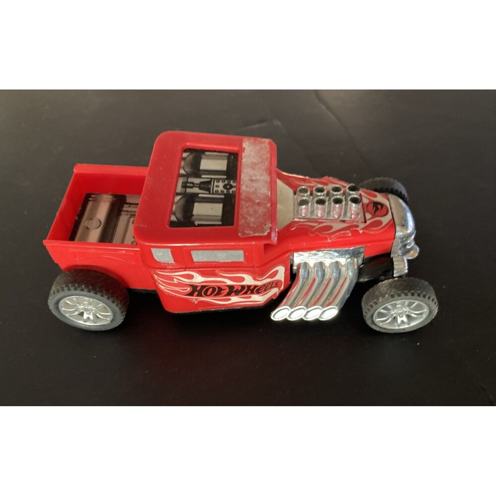 Hot Wheels Bone Shaker Red Plastic Toy Car Mattel Kids Vehicle Collectible